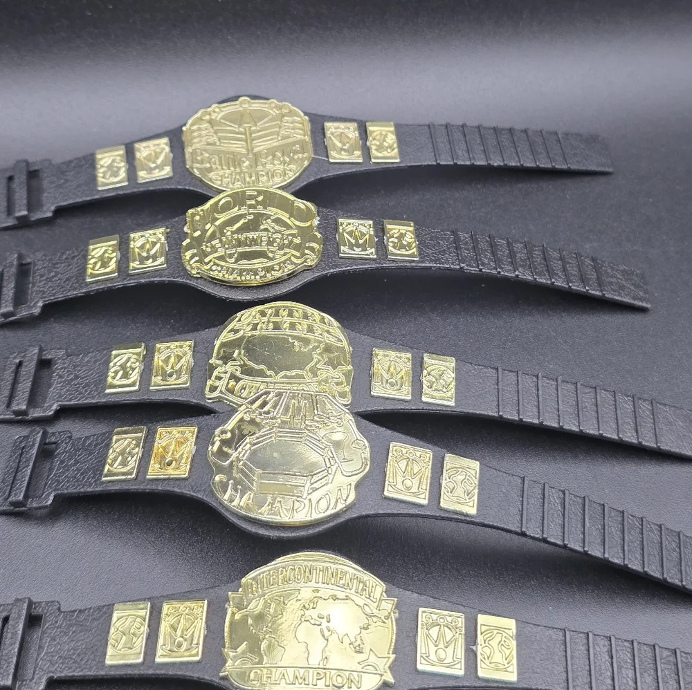Set 8 Championship WWE And AEW. Black and Gold Champion Wearable